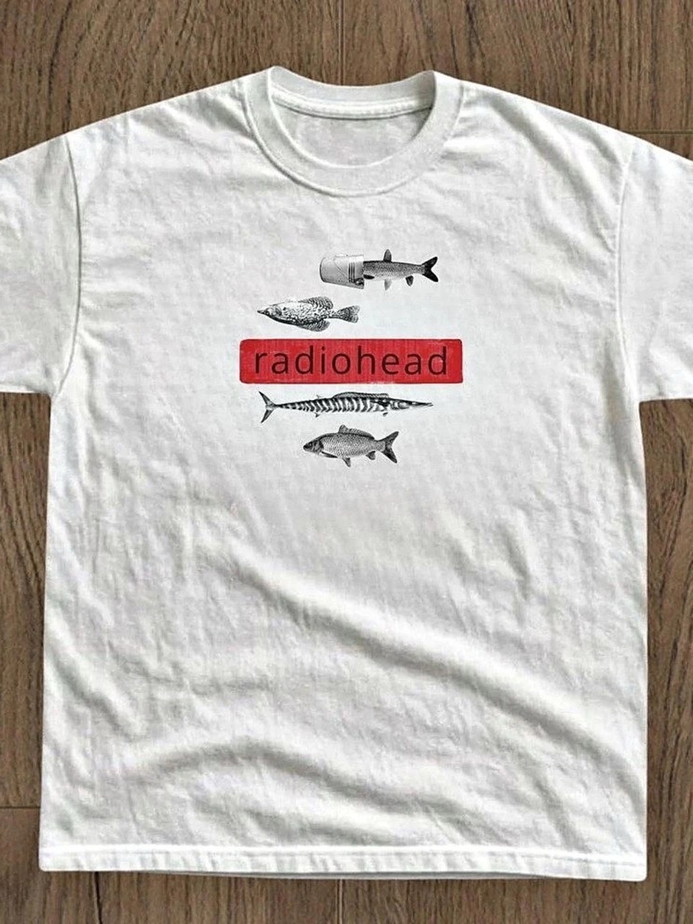 Radiohead Short Sleeve Graphic Tee in White